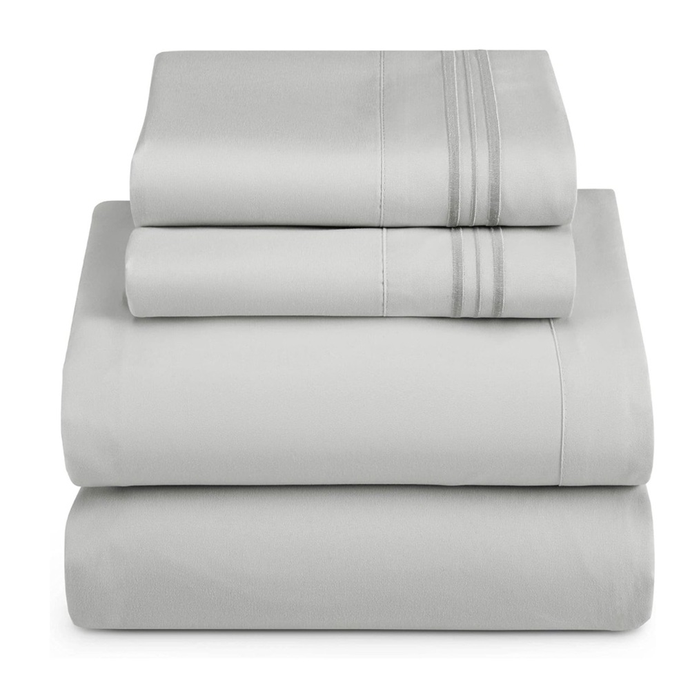 New Harbor & Hearth Silver Gray Twin Sheet Set